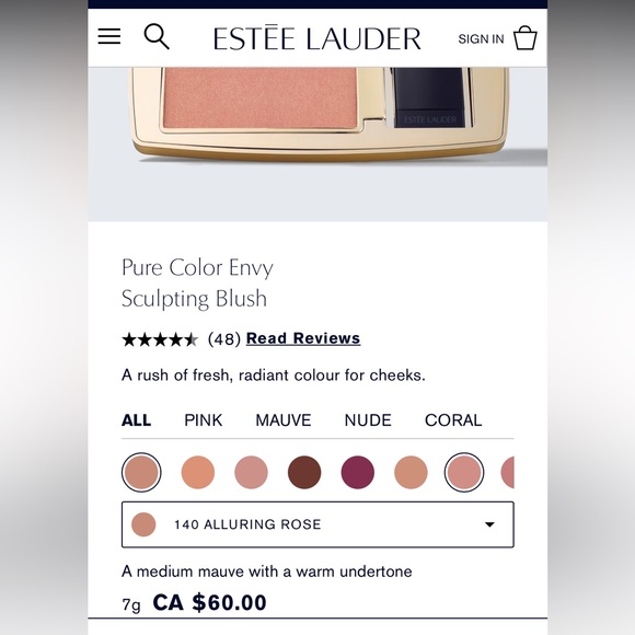 NEW Estee Lauder Pure Color Envy Sculpting Blush 11g #420 Rebellious Rose - Picture 3 of 6